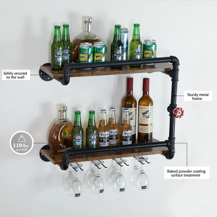 Wall mounted beer online glass rack